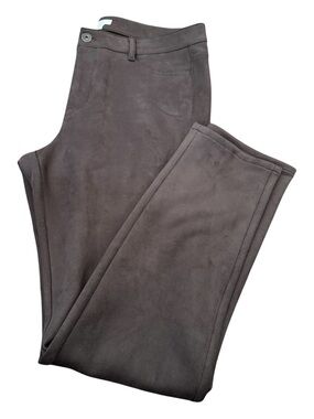 J. Jill Chocolate Brown Faux Suede Pants